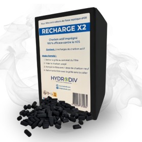 Recharge filtre anti-odeurs fosse septique au charbon actif Anti-H₂S - HYDRODIV