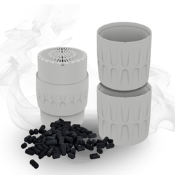 EPUR-100 FILTRE ANTI-ODEURS AU CHARBON ACTIF POUR FOSSE SEPTIQUE , TOUTES EAUX , Ø 100 MM