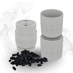 EPUR-100 FILTRE ANTI-ODEURS AU CHARBON ACTIF POUR FOSSE SEPTIQUE , TOUTES EAUX , Ø 100 MM