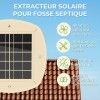 Points forts de l'EXTRACTEUR SOLAIRE RECHARGEABLE POUR FOSSE SEPTIQUE coloris sable