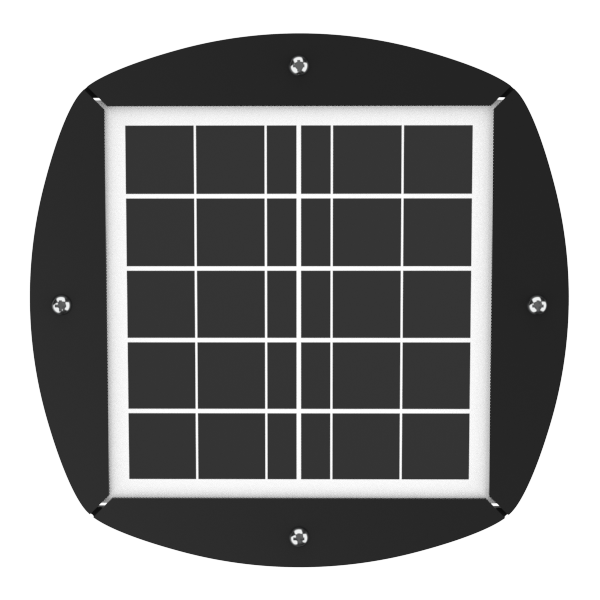 EXTRACTEUR SOLAIRE RECHARGEABLE POUR FOSSE SEPTIQUE coloris noir vue de dessus