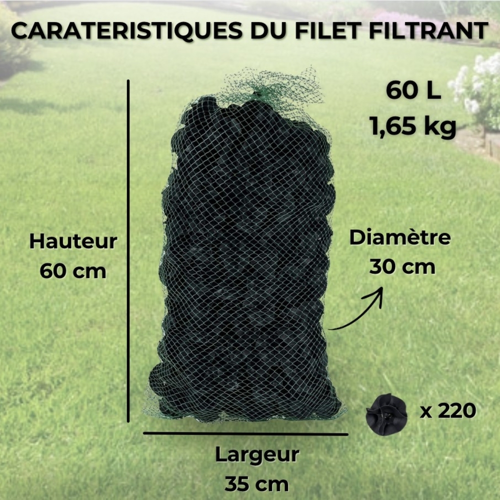 Filtre Fosse Septique 60L, Remplace 25kg de Pouzzolane