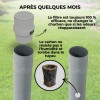 Durabilité du Sanifiltre après plusieurs mois vs dégradation d'un filtre en carton par l'humidité.