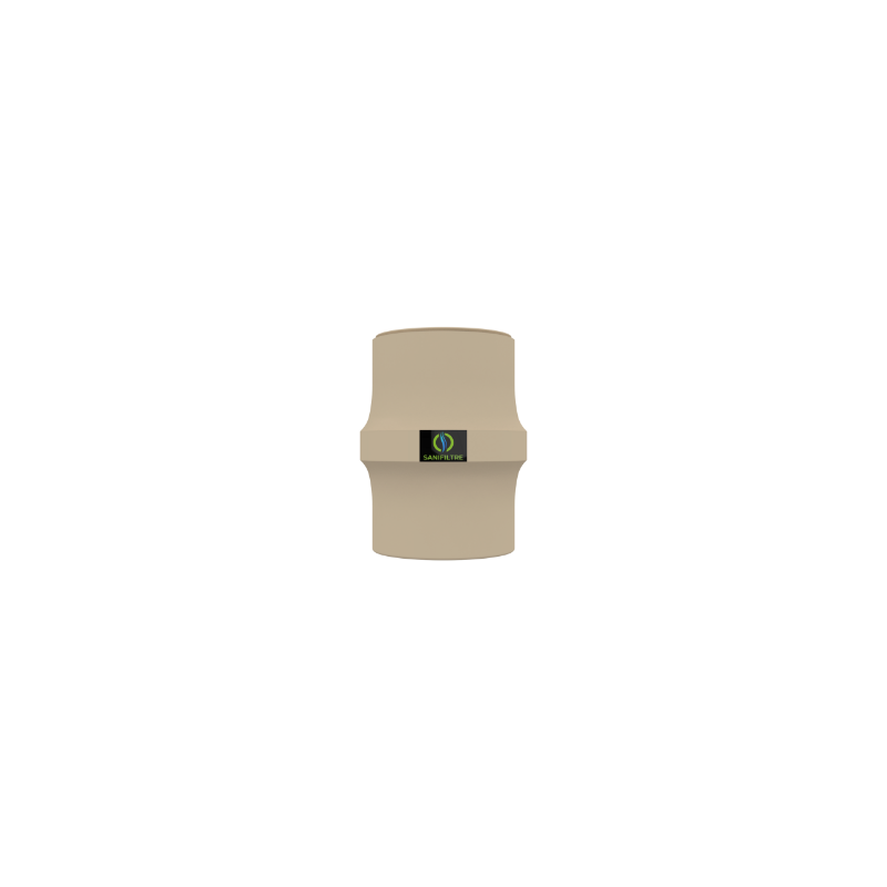FILTRE ANTI-ODEURS AU CHARBON ACTIF POUR FOSSE SEPTIQUE , TOUTES EAUX , Ø 100 MM , COLORIS GRIS