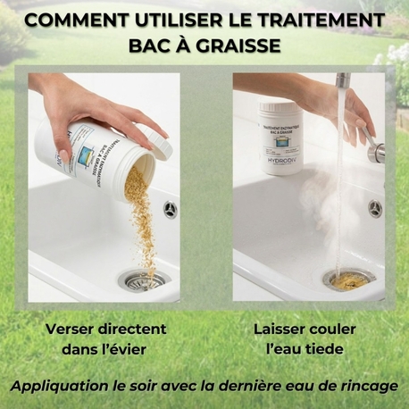 TRAITEMENT BAC À GRAISSE , ASSAINISSEMENT : POUDRE AUX ENZYMES 1 KG