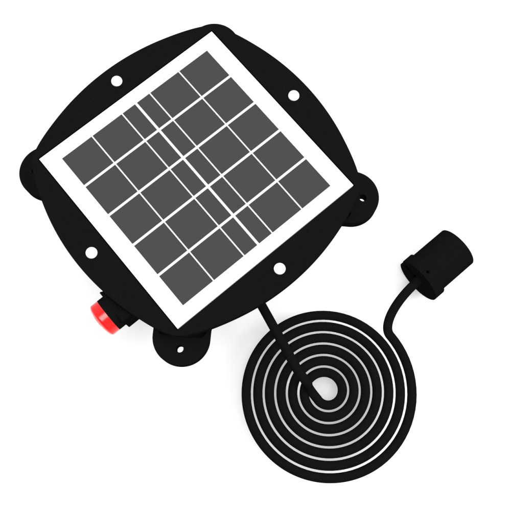Alarme de niveau solaire sans fil HYDRODIV avec panneau photovoltaïque et sonde déportée pour surveiller le niveau d'une cuve ou fosse.