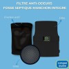 FILTRE ANTI-ODEURS AU CHARBON ACTIF POUR FOSSE SEPTIQUE + MANCHON GRIS