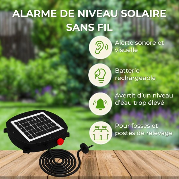 Alarme de Niveau Solaire sans fil pour Fosse Septique - HYDRODIV