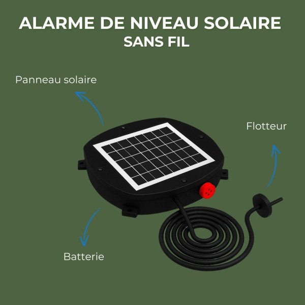 Alarme de Niveau Solaire sans fil pour Fosse Septique - HYDRODIV