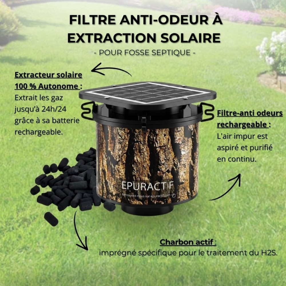 EPUR-ACTIF - Filtre à Extraction Solaire pour Fosse Septique - HYDRODIV