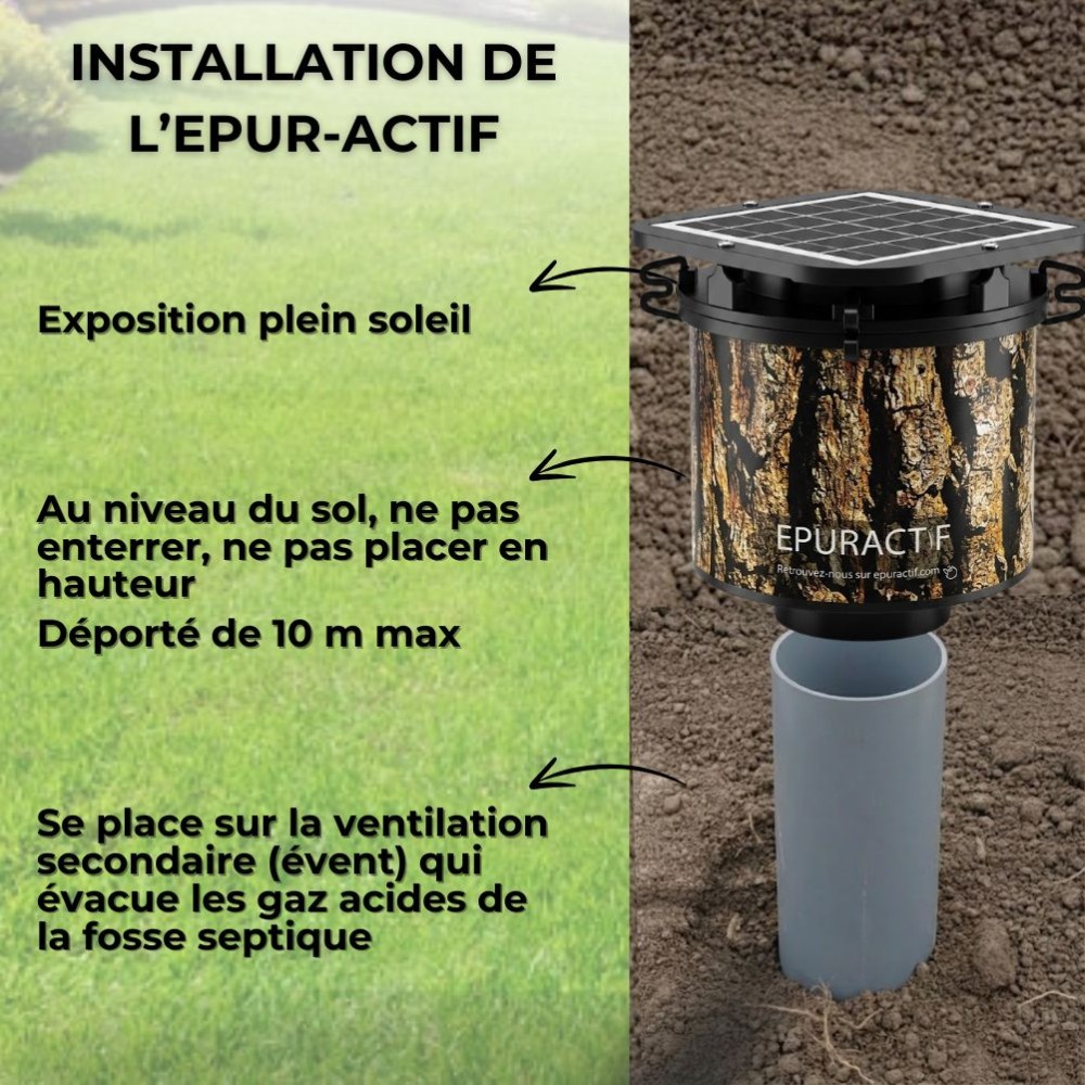 EPUR-ACTIF - Filtre à Extraction Solaire pour Fosse Septique - HYDRODIV