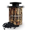 Filtre anti-odeurs EPUR-200 au charbon actif en pellets, corps cylindrique habillage écorce, rechargeable, pour installations jusqu'à 16 EH.