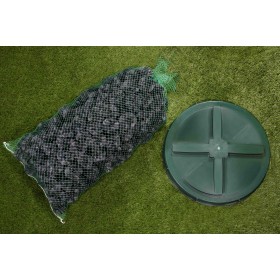 Filet filtrant lavable 60 l pour fosse septique, pouzzolane synthétique, se place en sortie de fosse dans un regard