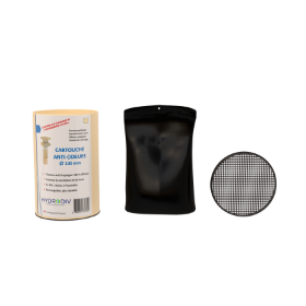 Filtre anti-odeurs pour fosse septique, toutes eaux, poste de relevage, cartouche au charbon actif, coloris sable