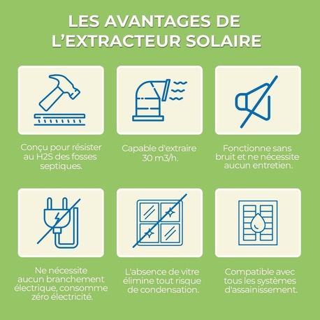EXTRACTEUR SOLAIRE RECHARGEABLE POUR FOSSE SEPTIQUE